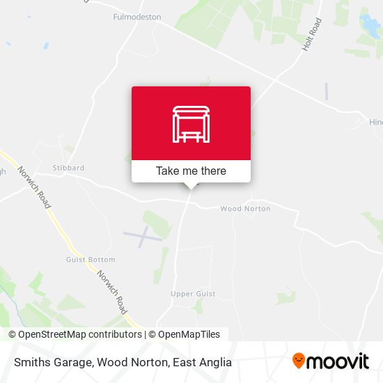 Smiths Garage, Wood Norton map