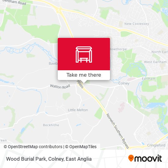 Wood Burial Park, Colney map