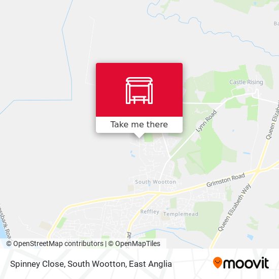 Spinney Close, South Wootton map