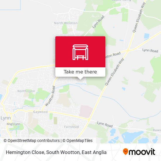 Hemington Close, South Wootton map
