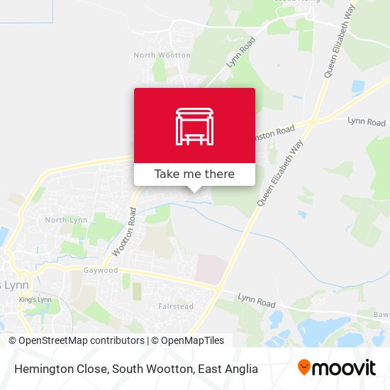 Hemington Close, South Wootton map