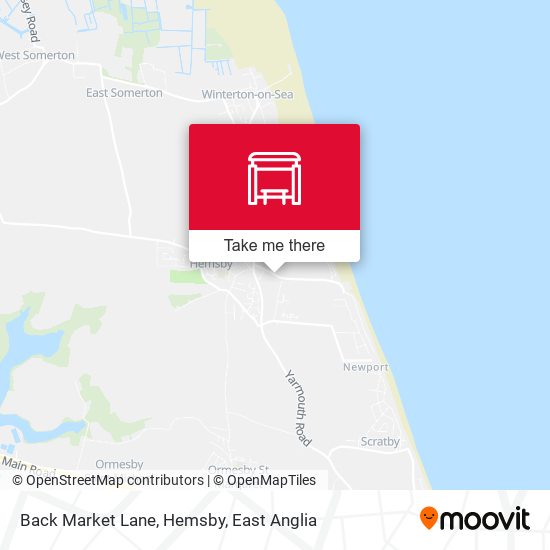 Back Market Lane, Hemsby map
