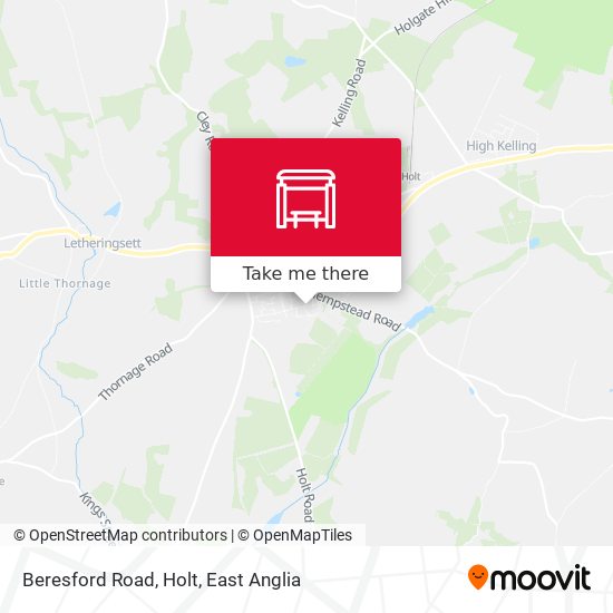Beresford Road, Holt map