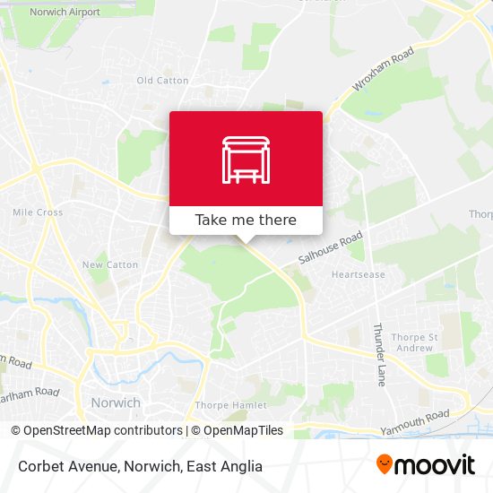 Corbet Avenue, Norwich map