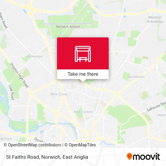 St Faiths Road, Norwich map
