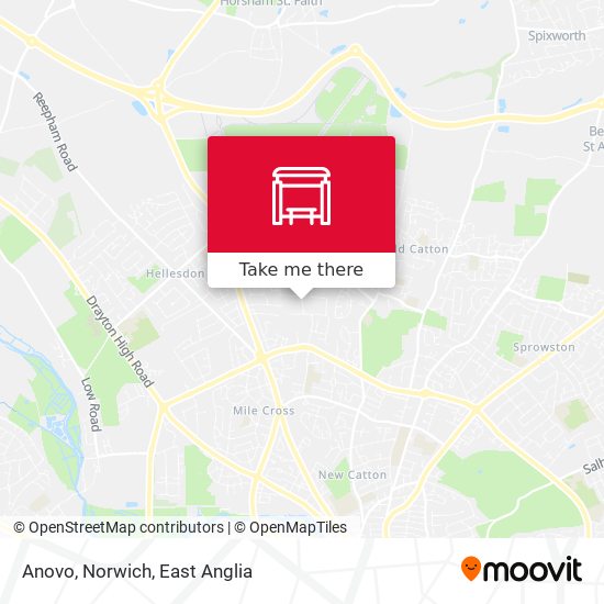 Anovo, Norwich map