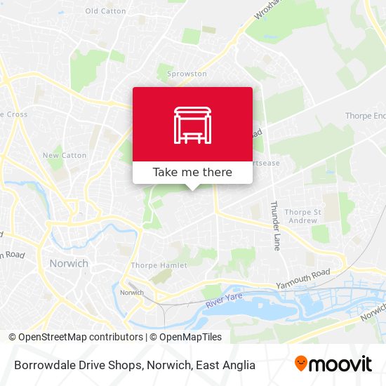 Borrowdale Drive Shops, Norwich map