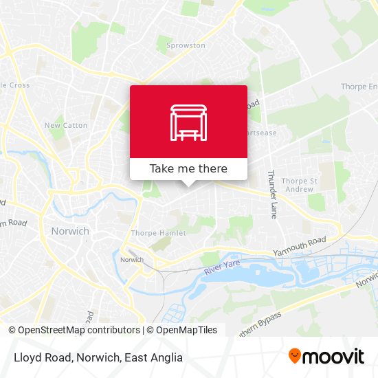 Lloyd Road, Norwich map