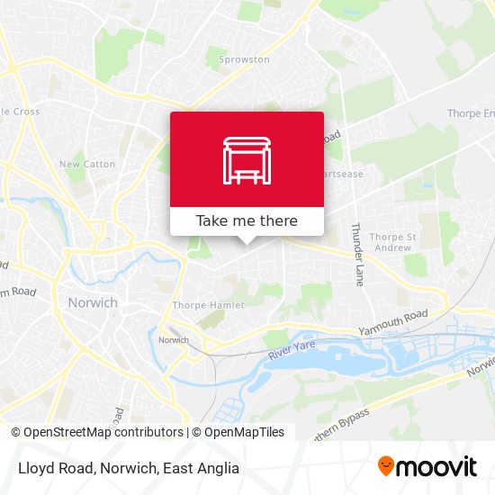 Lloyd Road, Norwich map
