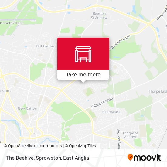 The Beehive, Sprowston map