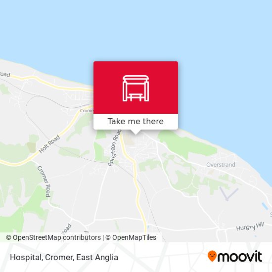 Hospital, Cromer map