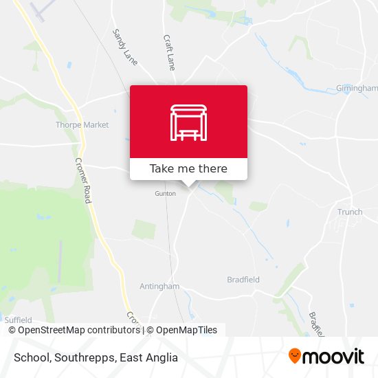 School, Southrepps map