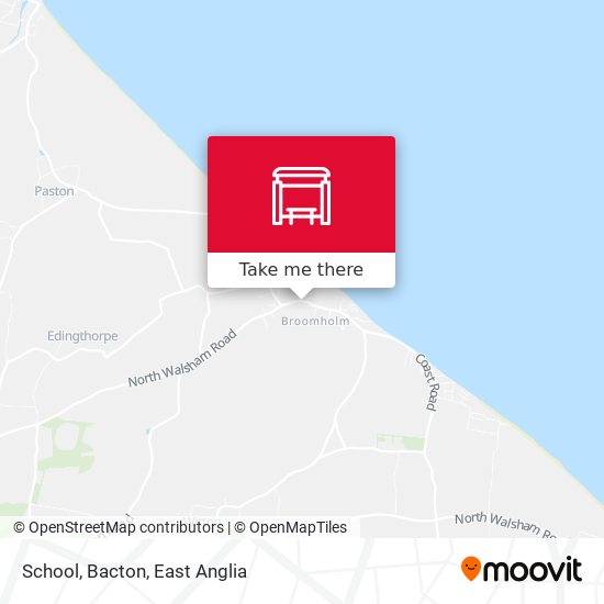 School, Bacton map