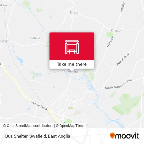 Bus Shelter, Swafield map