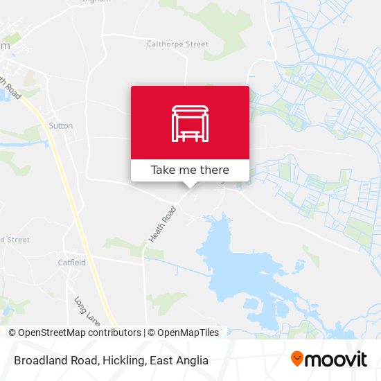 Broadland Road, Hickling map