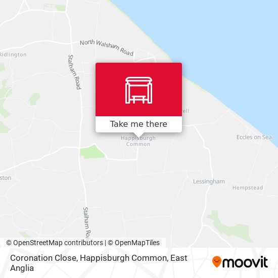 Coronation Close, Happisburgh Common map