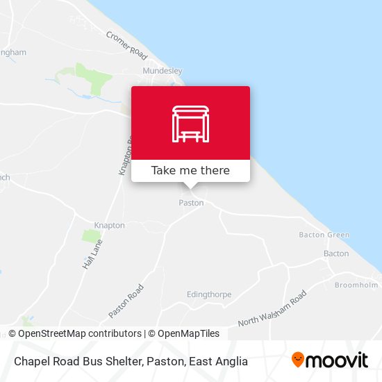 Chapel Road Bus Shelter, Paston map