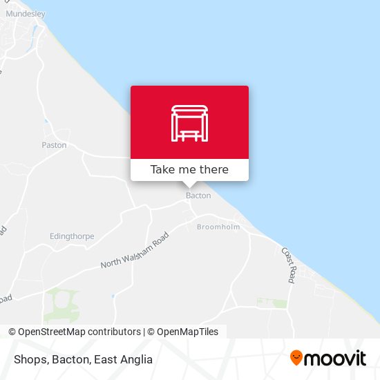 Shops, Bacton map