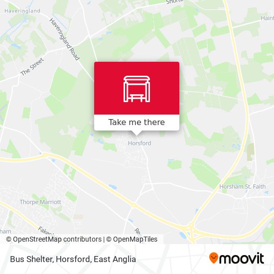 Bus Shelter, Horsford map