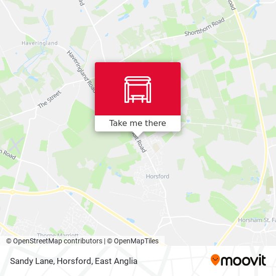 Sandy Lane, Horsford map
