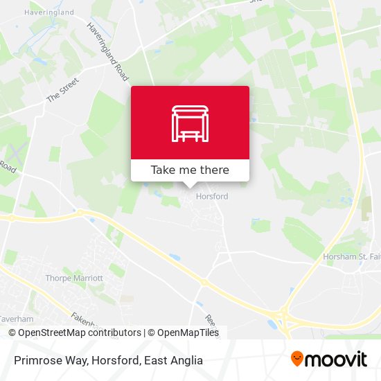 Primrose Way, Horsford map