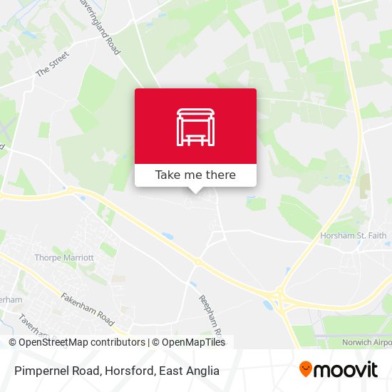 Pimpernel Road, Horsford map