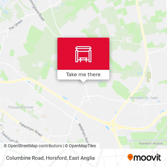 Columbine Road, Horsford map