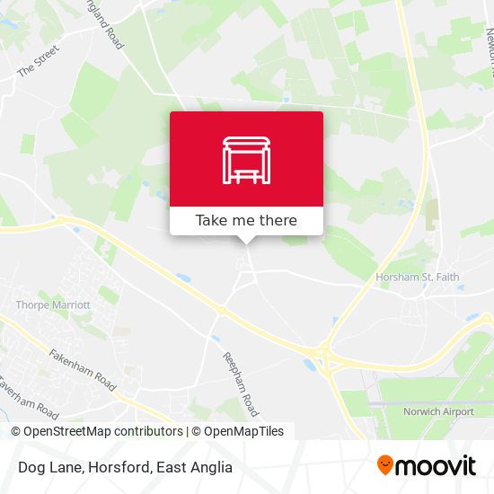 Dog Lane, Horsford map