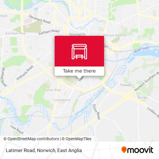 Latimer Road, Norwich map