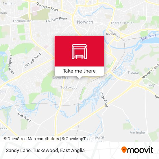 Sandy Lane, Tuckswood map