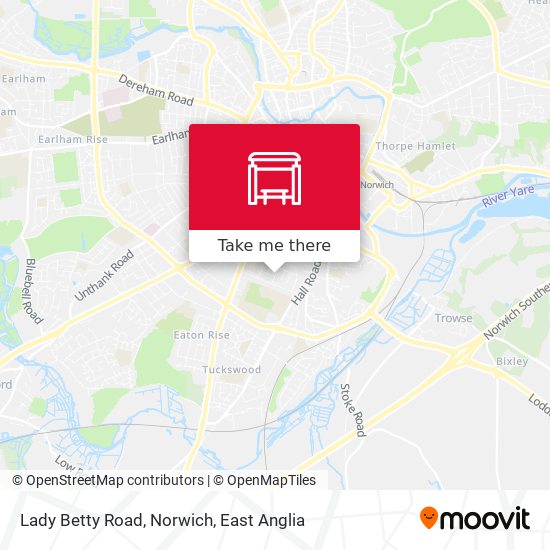Lady Betty Road, Norwich map