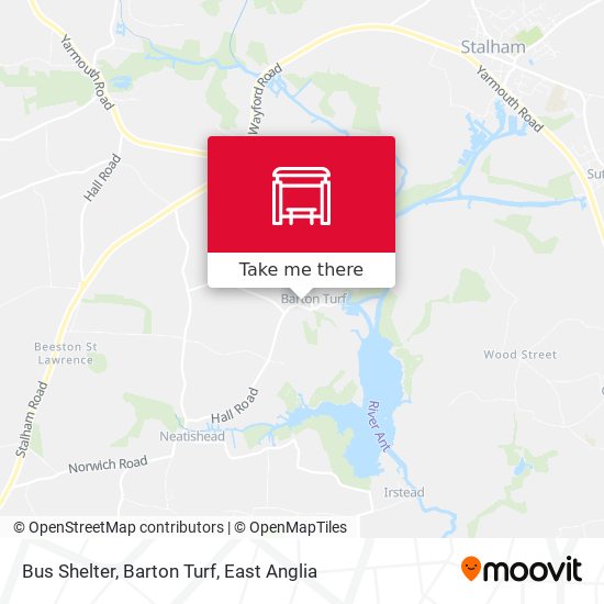 Bus Shelter, Barton Turf map