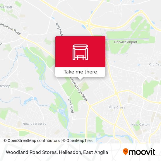 Woodland Road Stores, Hellesdon map