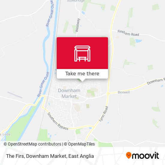 The Firs, Downham Market map