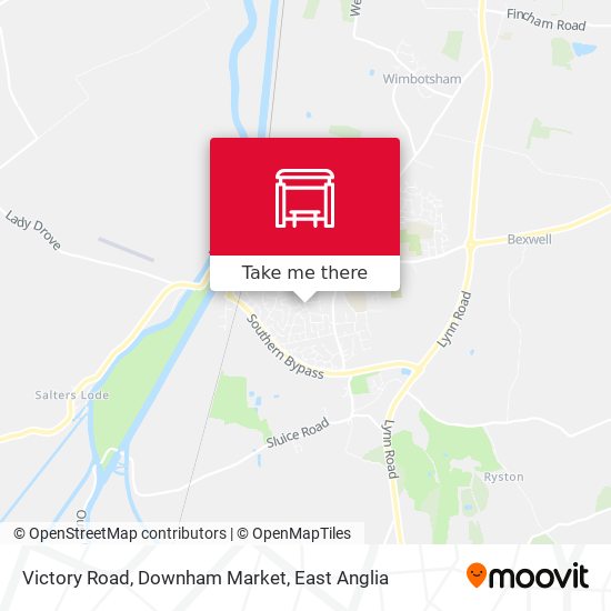 Victory Road, Downham Market map