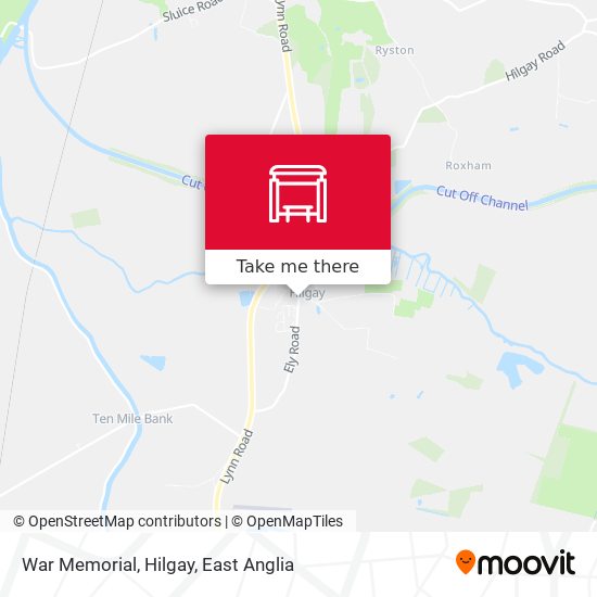 War Memorial, Hilgay map