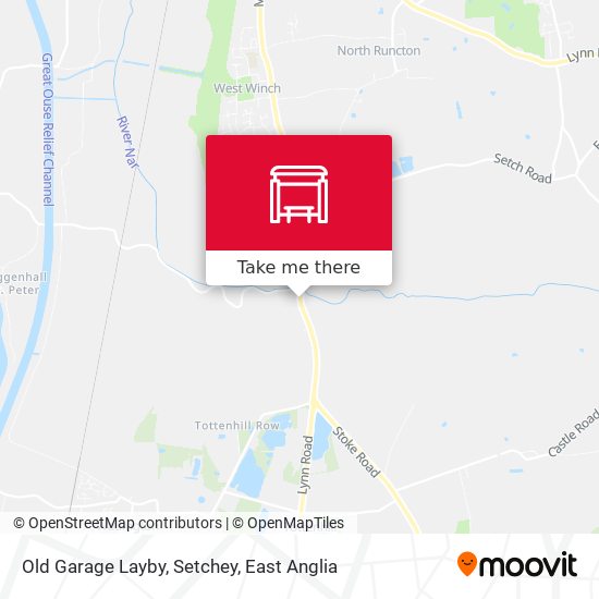 Old Garage Layby, Setchey map