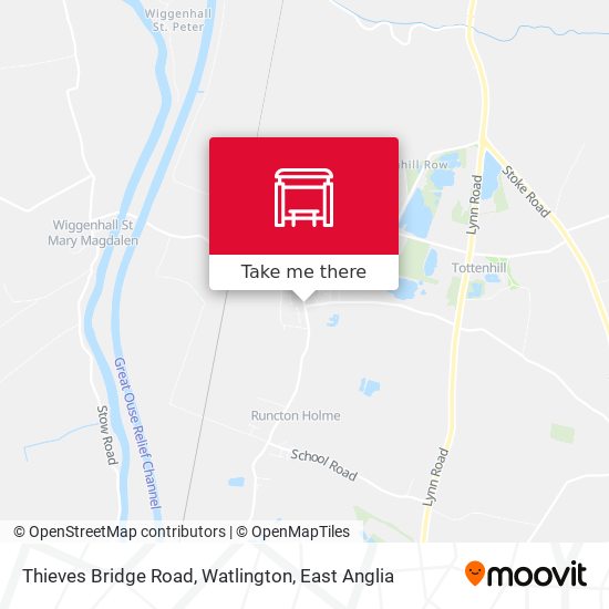 Thieves Bridge Road, Watlington map