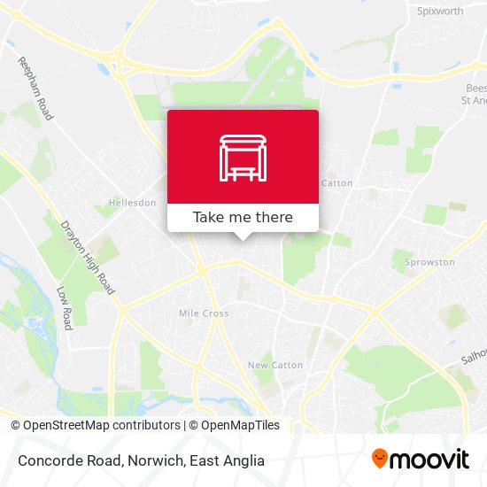 Concorde Road, Norwich map