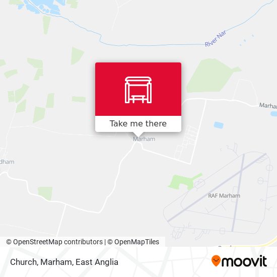Church, Marham map