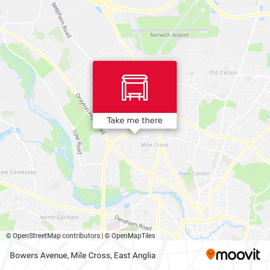 Bowers Avenue, Mile Cross map