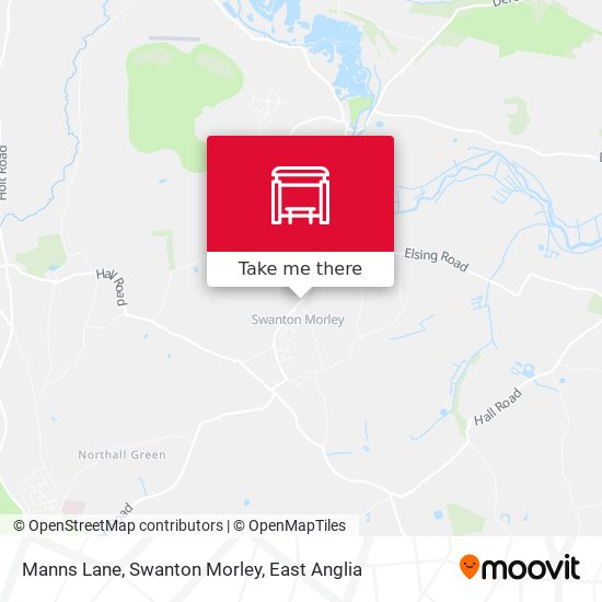 Manns Lane, Swanton Morley map