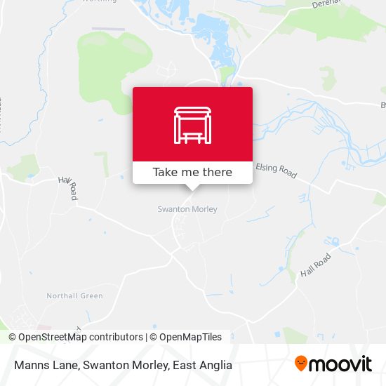 Manns Lane, Swanton Morley map