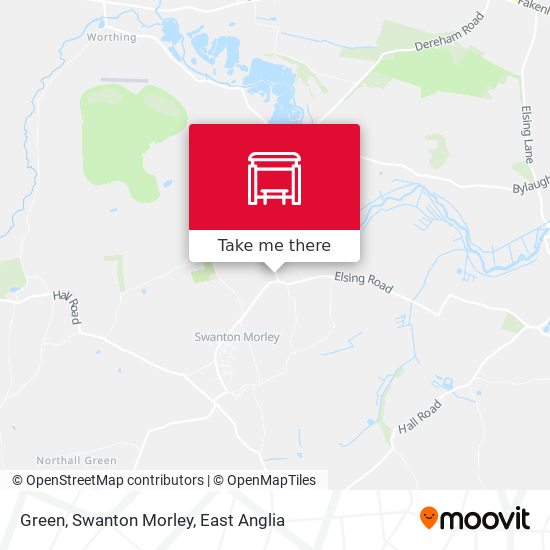Green, Swanton Morley map