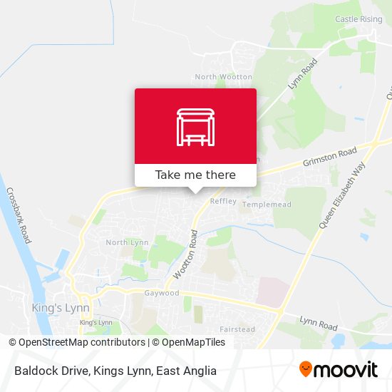 Baldock Drive, Kings Lynn map