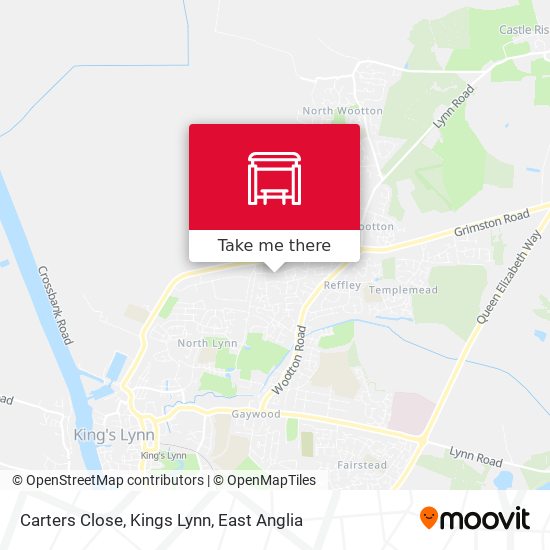 Carters Close, Kings Lynn map