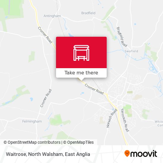 Waitrose, North Walsham map