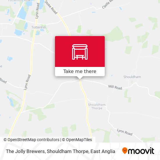 The Jolly Brewers, Shouldham Thorpe map