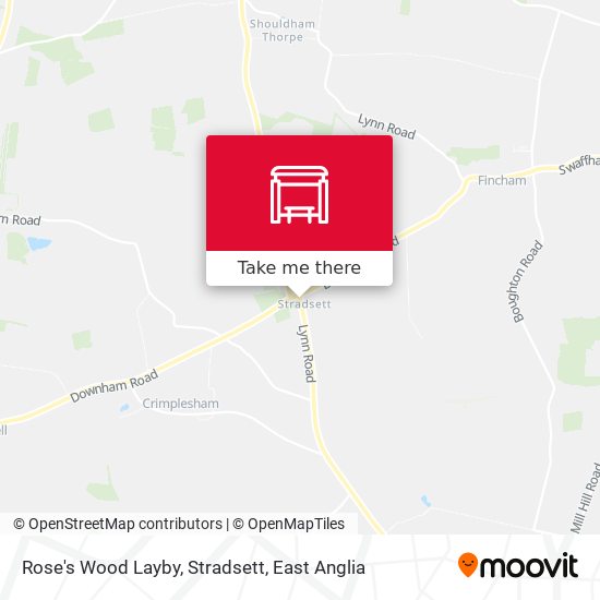 Rose's Wood Layby, Stradsett map
