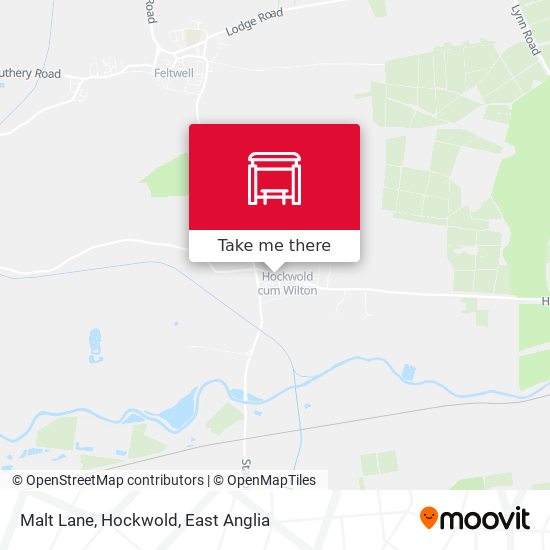 Malt Lane, Hockwold map